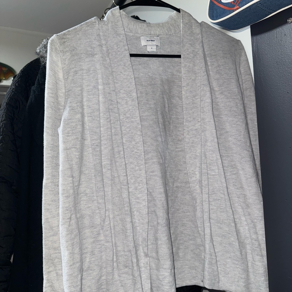 Old Navy Gray Knit Open Cardigan